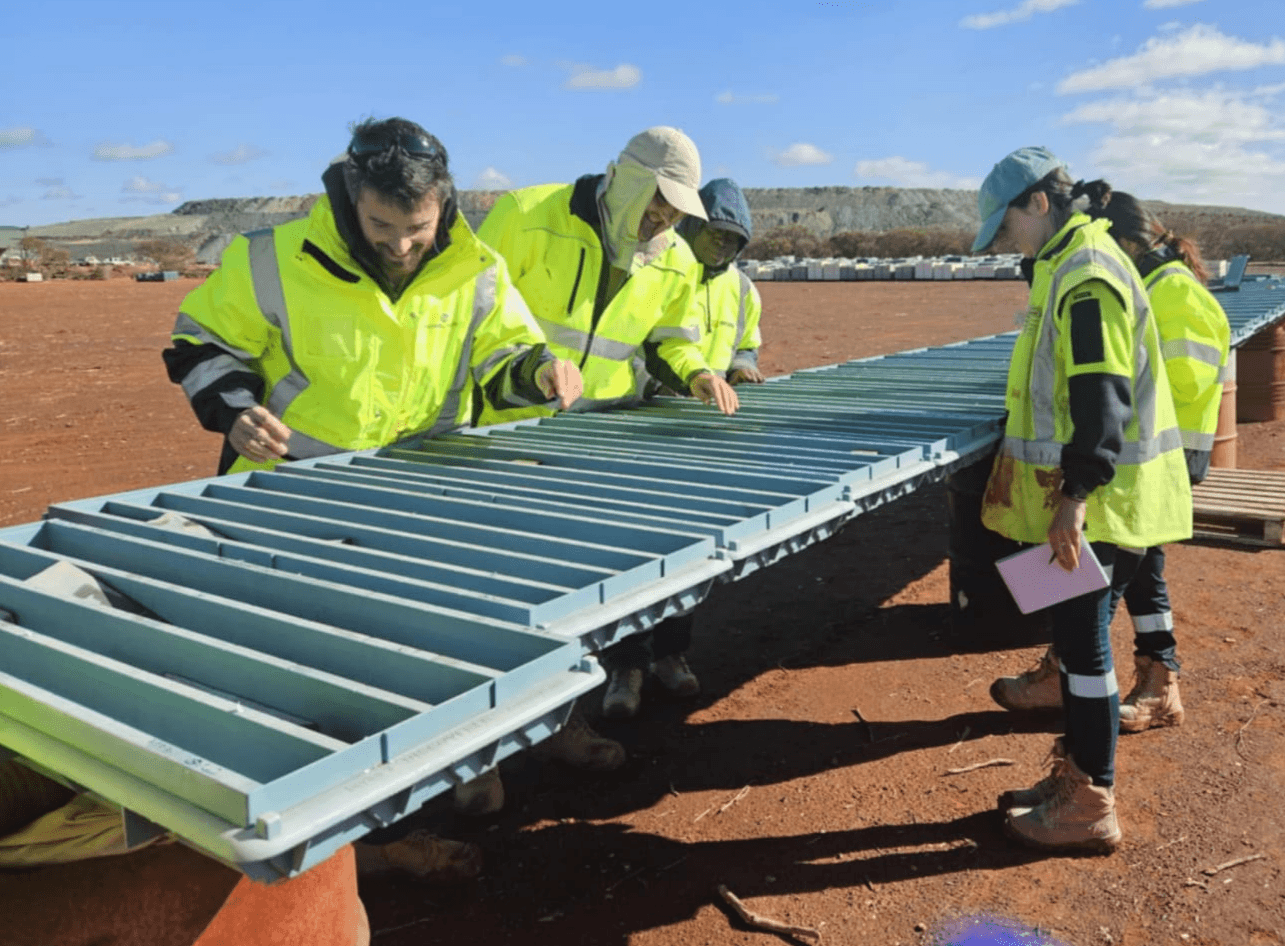 GeoZap team member at core yard